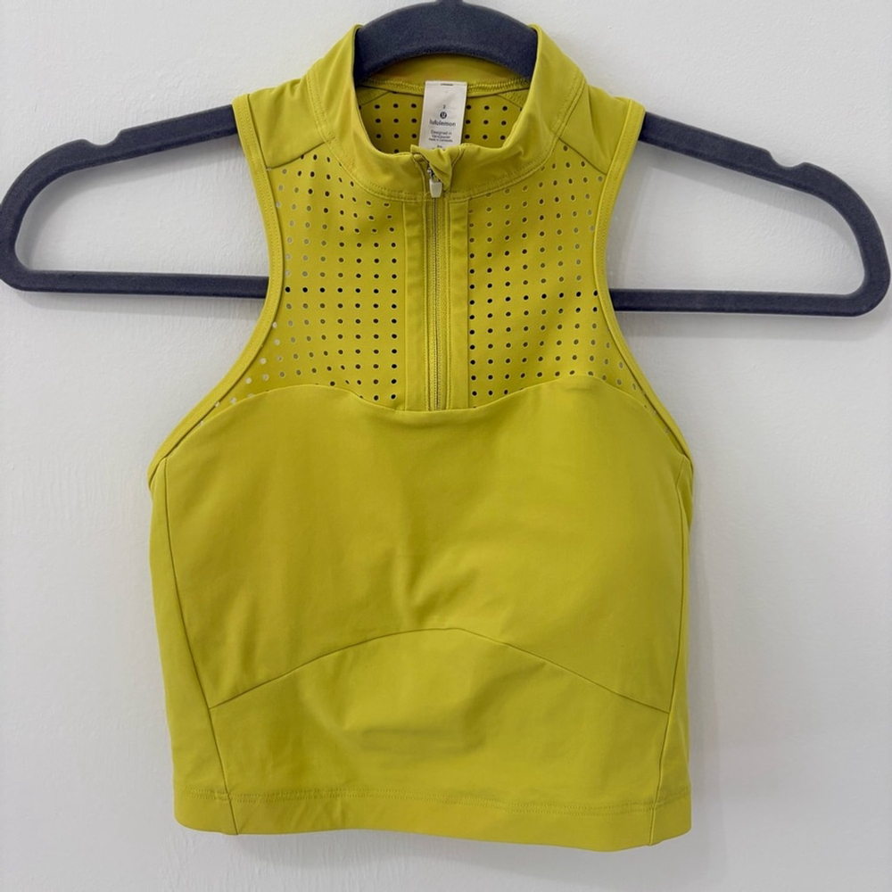 Lululemon | Unleash Strength Bra | Sz 2 A–C Cup | Yellow Serpentine | EUC